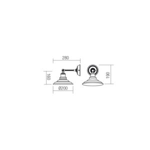 Аплик Smarter Spinner E27 42W димируем, метал - Image 2