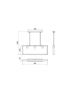 Пендел Smarter TIMBER SU 3x42W E27, дърво и метал - Image 2