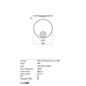 Плафон LED Redo ORBIT 4.4W TRIAC димер 3000K бронз - Image 2