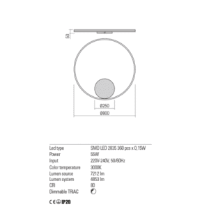 Плафон LED Redo Orbit Bronze 5.5W 3000K димируем - Image 2