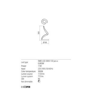 Настолна лампа Redo Torsion 11W LED 3000K бяла - Снимка 2