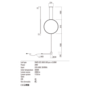 Плафон LED Redo SLICK 28W 3000K - Image 3