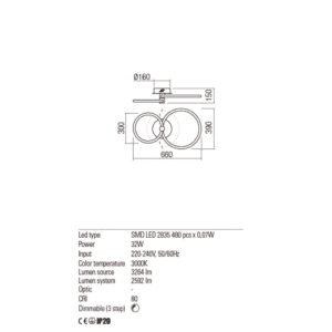 Плафон Redo SPELL LED 32W 3000K димируем бял - Image 3