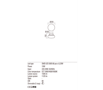 Плафон LED Redo UBIS 12W 2700-5000K IP20 - Image 2