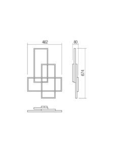 Плафон Smarter PLANA AP/PL LED 50W 3000K бял - Image 2