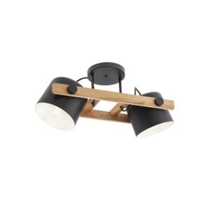 Спот Smarter POOH 2x42W E27 дърво и метал