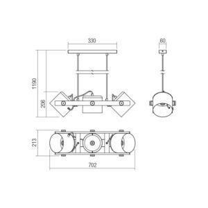 Пендел Smarter POOH E27 3x42W дърво и метал - Image 2