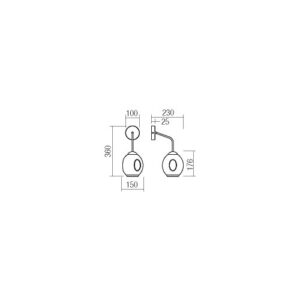 Аплик Smarter PIERCE E27 42W димиуем златист - Image 2