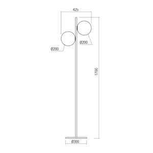 Лампион Redo Talis E27 2x42W димируем черен/опал - Image 2