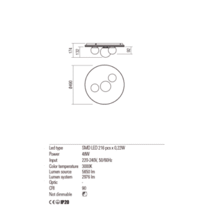 Плафон Redo CORUM LED 4.8W 2976lm 3000K бял - Image 2