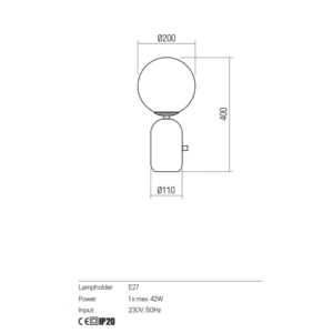 Настолна лампа Redo HELIOS E27 42W златисто-бяла - Снимка 2