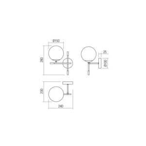 Аплик Smarter 01-2945 E14 28W димируем стенен - Снимка 2