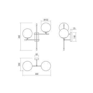 Аплик Smarter 01-2946, 2x28W, E14, димиран - Image 2