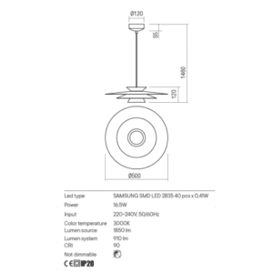 Пендел LED Redo FARGO 16.5W SMD 910lm матово зелен - Image 2