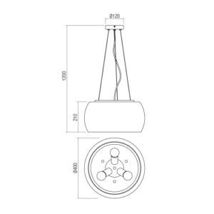Полилей Smarter Croma E27 3x42W димируем черен - Снимка 2