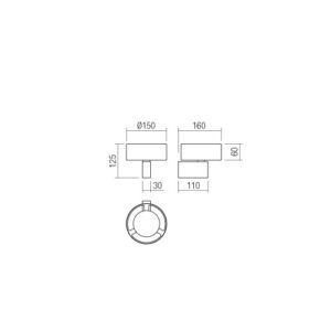 Аплик LED Smarter 01-3093 димируем, IP20, бял/сив - Image 2