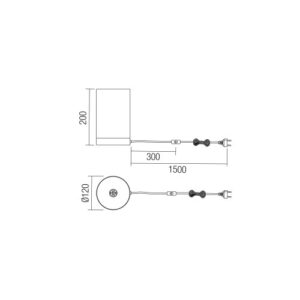 Настолна лампа E14 28W Smarter 01-3146 Tube - Снимка 2