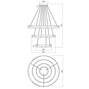 Пендел LED Smarter Castle 80W димируем, топла светлина - Снимка 2