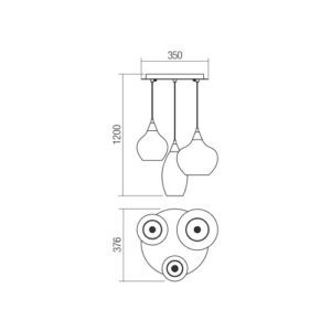 Пендел Smarter 01-3192 Tanner E14 3x28W хром/опушен - Image 2