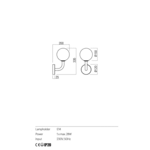 Аплик метал и стъкло Redo CONFUSIO E14 28W - Image 2