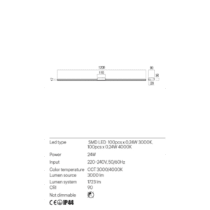 LED аплик за баня REDO 01-3275 ASTON - Снимка 2