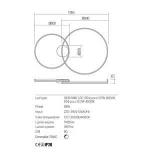Плафон за таван Redo ORBIT LED 8.8W 7819lm - Снимка 2