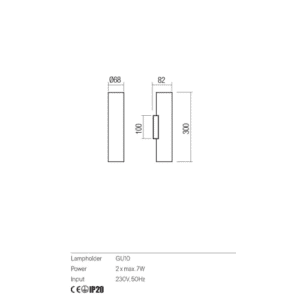 Аплик Redo CORINTH, 2x7W, GU10, мат черен - Image 2