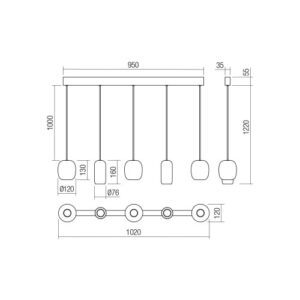 Пендел Smarter 01-3481 BOOM GU10 5x10W метал мат - Image 2