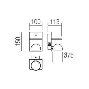 Аплик Smarter SEIBI AP 7W 3000K с димер и USB изход - Image 2