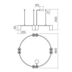 Пендел Smarter MODI SWH 8x10W GU10 бял - Image 2
