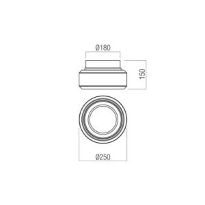Плафон LED 18W Redo SOLERA PL 3000K черен/бял - Снимка 2