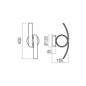 Аплик LED Redo Impuls 11W 3000K за стена - Image 2