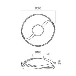 Плафон LED Redo Impuls 34W 3000K - Image 2