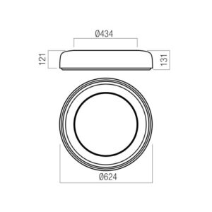 Плафон LED 40W Redo DIP PL, топла светлина 3098lm, бял - Image 2