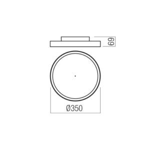 Плафон LED 30W с димер DALI Redo DAMA, топла светлина - Image 2