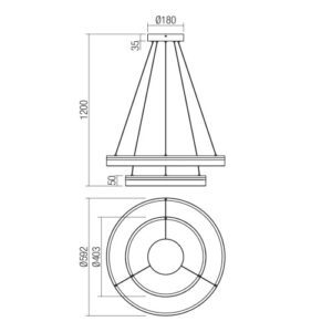 Пендел LED Smarter Valdis 5.5W димируем 2525lm топла светлина - Image 2