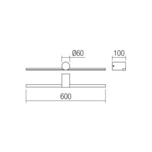 LED аплик за баня SMARTER 01-4031 ROW AP LED 12W 3000K SBK IP44 - Image 2