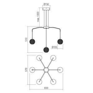 Пендел Smarter GIANET SU LED 28W 3000K димируем - Image 2