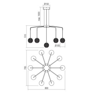 Пендел LED Smarter GIANET SU 42W 3000K димируем - Image 2
