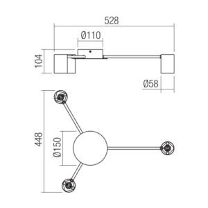 Плафон Smarter NOA 3x10W GU10 черен - Снимка 2
