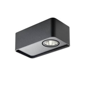 LED луна за външен монтаж REDO 01-4229 YUKI PL LED 6.2W 2700K MBK TRIAC - Снимка 1