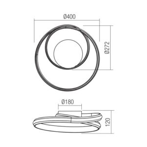 Аплик Redo Torsion AP 30W LED с димер и променлива светлина - Image 2