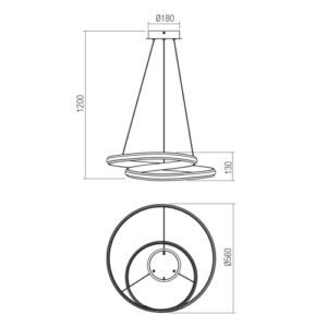 Пендел LED Redo Torsion SU 40W 2700K-4000K - Image 2
