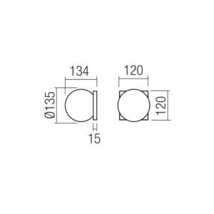 Плафон за баня LED 12W 3000K Redo OPALE димируем - Image 2