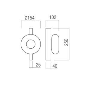 Аплик Redo Ethos AP 9W LED 2700K/3000K димируем - Image 2