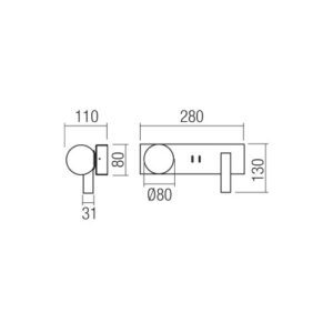LED аплик с ключ и USB REDO 01-4662 NORMA AP LONG LED 5W+3W 3000K ABZ - Image 2