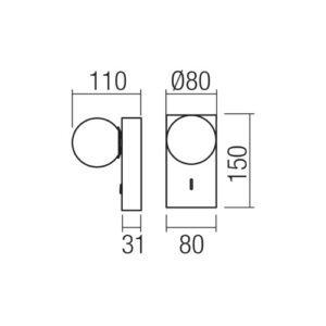 LED аплик с ключ и USB REDO 01-4767 NORMA AP LED 5W 2700K ABZ - Image 2