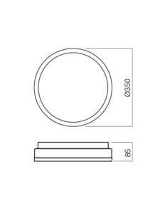 Плафон Smarter MOON 2x60W E27 IP44 - Image 2