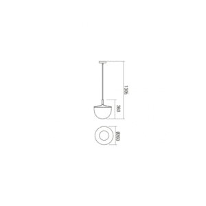 Пендел Redo PIN 1x42W E27, черен, дърво, стъкло - Image 2
