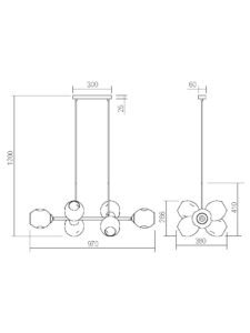 Полилей Smarter Pierce 6x42W E27 черен метал - Image 2